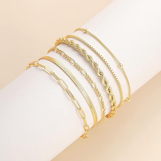 ZEVORA Isabella Vernetta Bracelet Set – Handmade Gold Jewelry Set