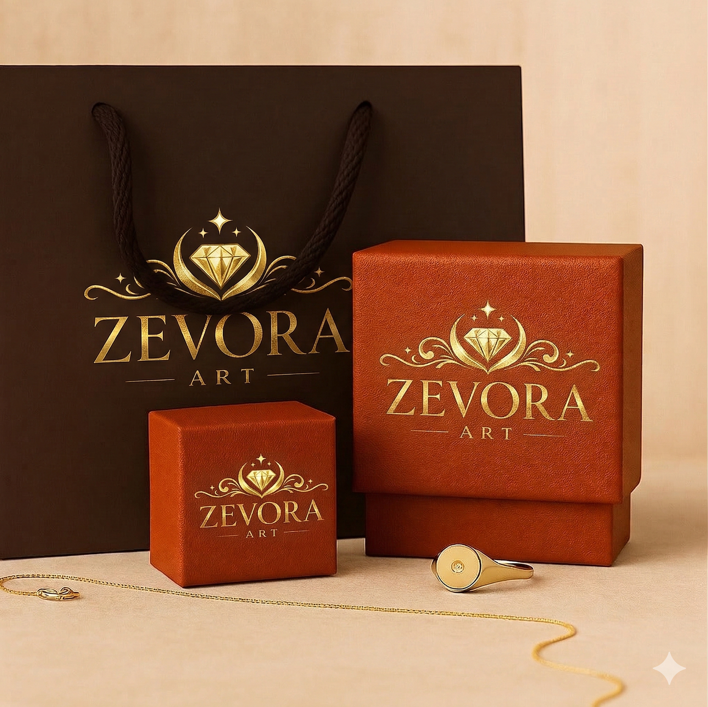 ZEVORA Rock Solid Ring – Handmade Gold Jewelry