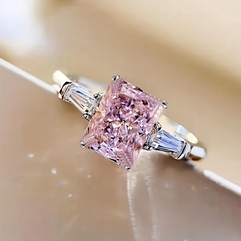 ZEVORA Pink Verve Ring – Handmade White Gold & Pink Sapphire Jewelry
