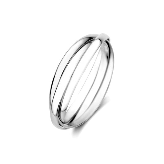 ZEVORA Léna Trielle Ring – White Gold & Gold