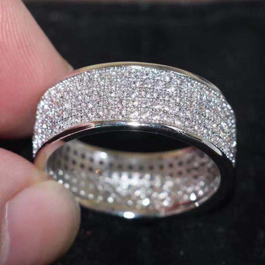 ZEVORA Ambrosia Fenzi Ring – 18K White Gold Elegant Statement Ring