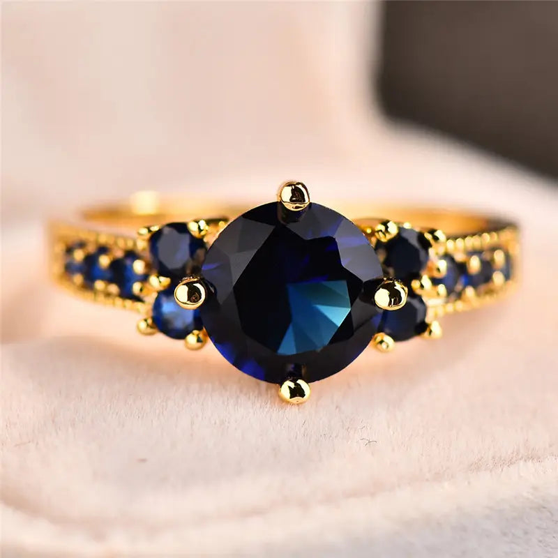 ZEVORA Celia Serawyn Ring – Handmade Gold & Sapphire Jewelry