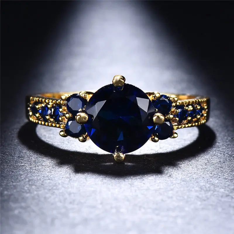 ZEVORA Celia Serawyn Ring – Handmade Gold & Sapphire Jewelry