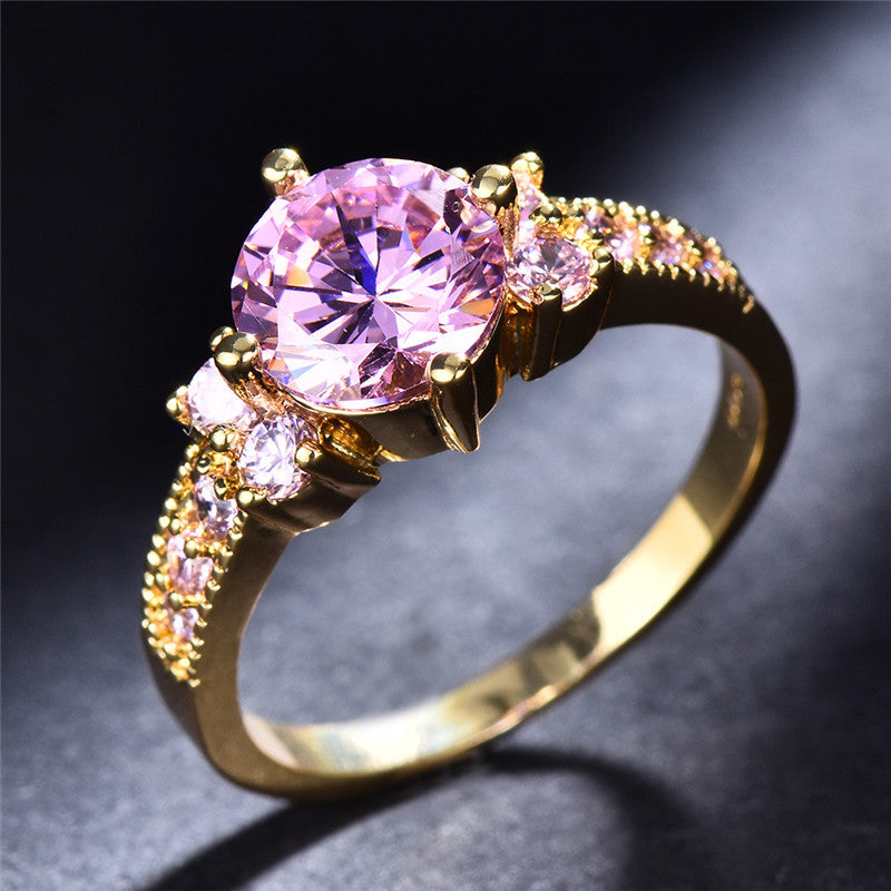 ZEVORA Celia Rosette Ring – Handmade Gold & Pink Sapphire Jewelry
