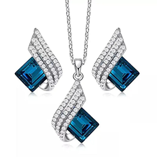 Brienne Solazure White Gold Jewelry Set – Handmade & Hypoallergenic