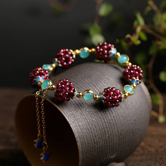 ZEVORA Gemberry Grove Bracelet – Handmade Gold & Gemstone Jewelry