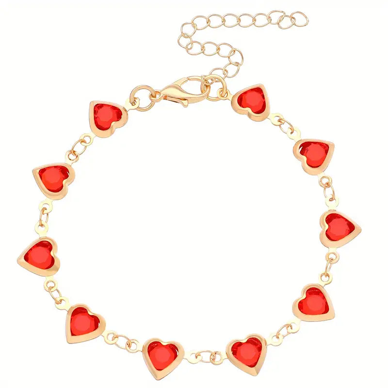 ZEVORA Ophelyra Garnetelle Bracelet – Handmade Gold & Ruby Jewelry