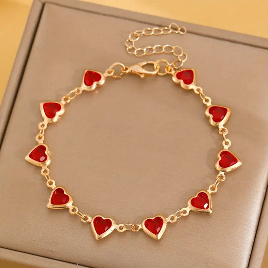 ZEVORA Ophelyra Garnetelle Bracelet – Handmade Gold & Ruby Jewelry
