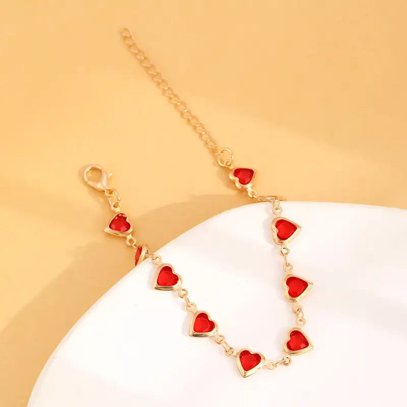 ZEVORA Ophelyra Garnetelle Bracelet – Handmade Gold & Ruby Jewelry