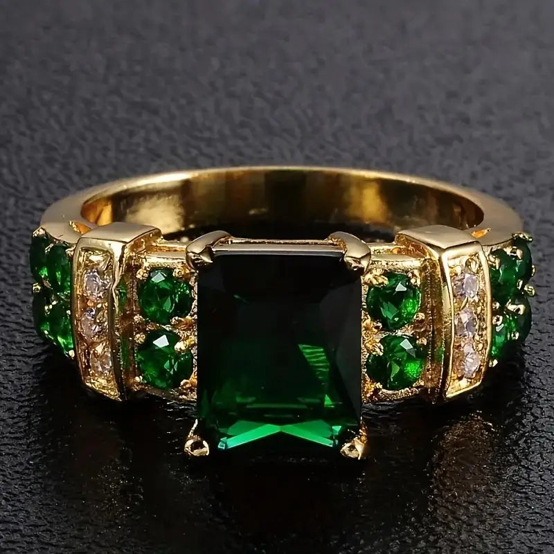ZEVORA Averine Virdara Ring – Handmade Gold & Emerald Jewelry