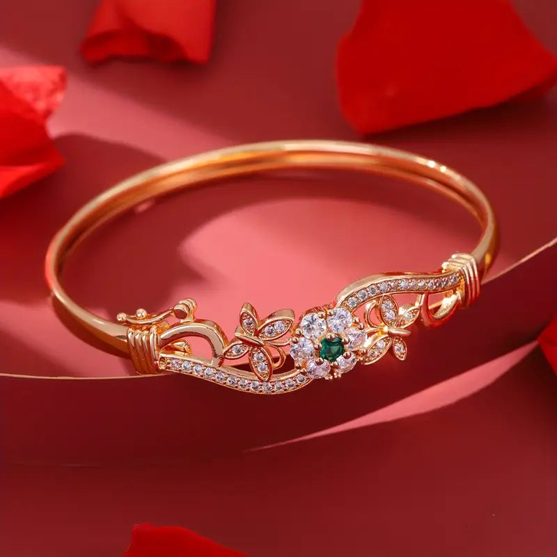 ZEVORA Isla Beaumont Bracelet – Handmade Gold & Emerald Jewelry