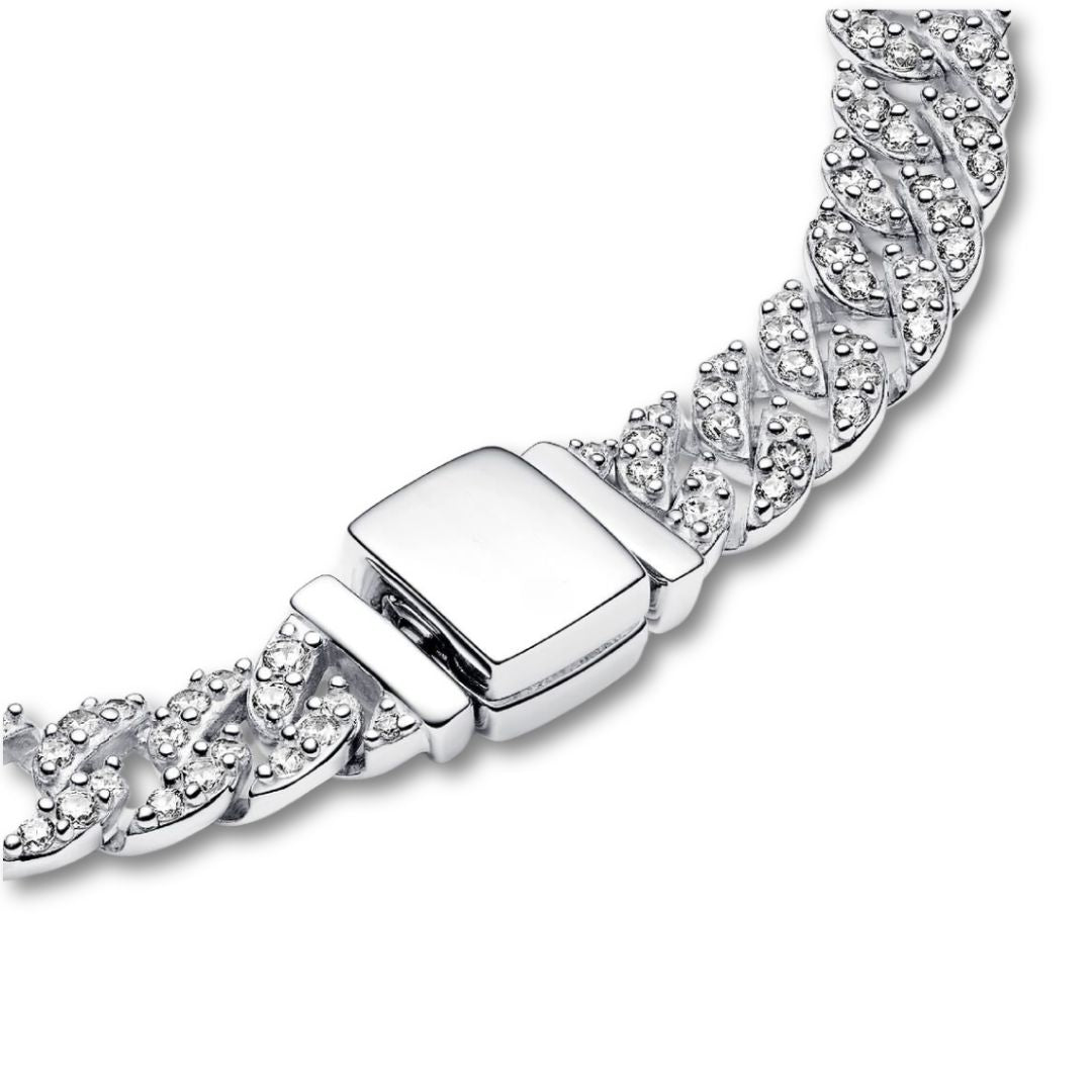 ZEVORA Pavé Cuban Bracelet – Handmade Gold Jewelry