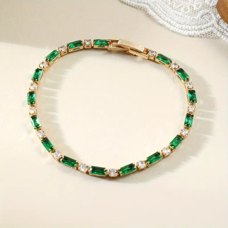 ZEVORA Miralyn Sevrine Bracelet – Handmade Gold & Emerald Jewelry