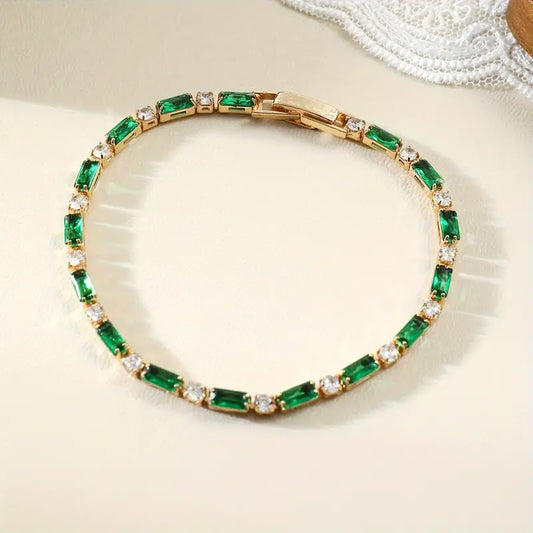 ZEVORA Miralyn Sevrine Bracelet – Handmade Gold & Emerald Jewelry