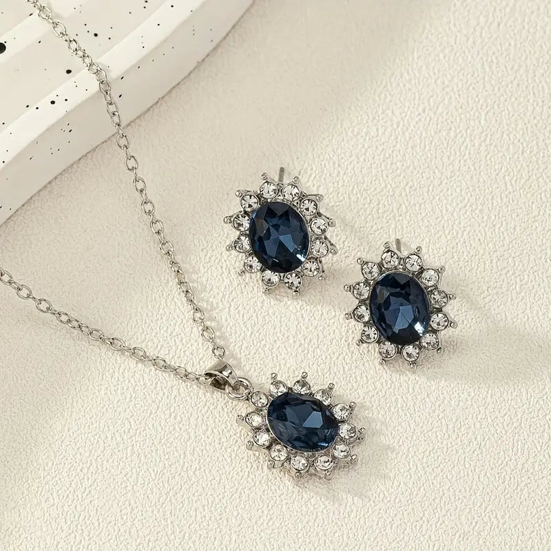 ZEVORA Katya Azuryn Jewelry Set – White Gold
