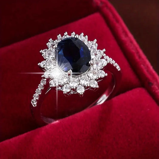 ZEVORA Vionne Saphirae Ring – 16K Gold & White Gold Sapphire Ring