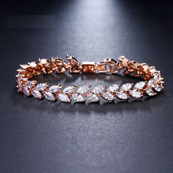 ZEVORA Nemorina Foliora Bracelet – Handmade Rose Gold Jewelry