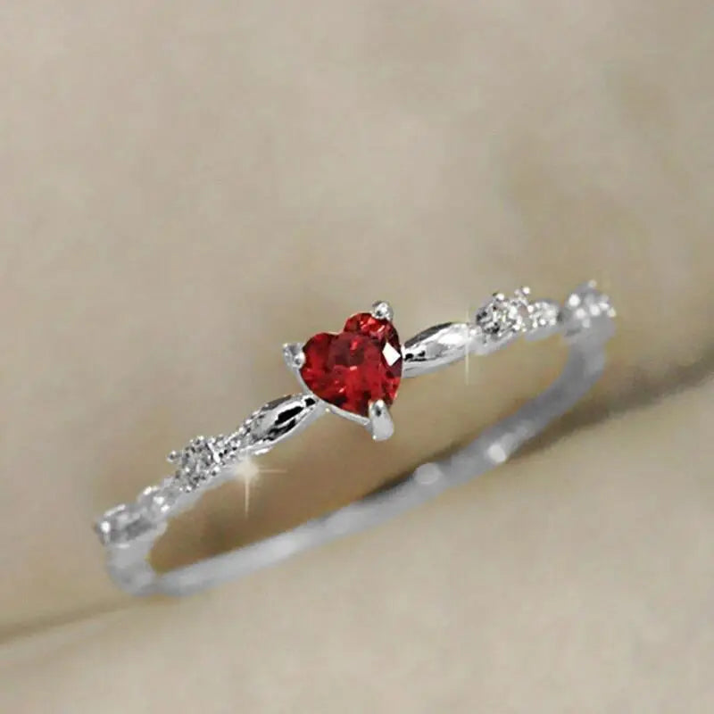 ZEVORA Coralyn Amoura Ring – 14K Gold & White Gold Ruby Stone Ring