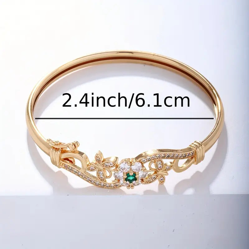 ZEVORA Isla Beaumont Bracelet – Handmade Gold & Emerald Jewelry
