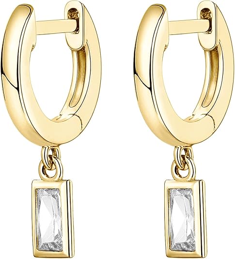 ZEVORA Bar Drop Earrings – Gold Minimalist Linear Bar Drop Earrings