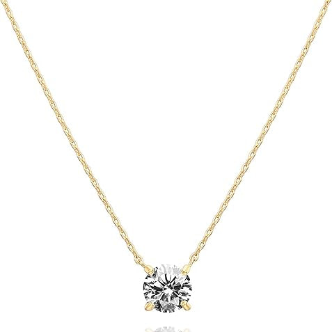 ZEVORA Aurora Crystal Necklace – Gold