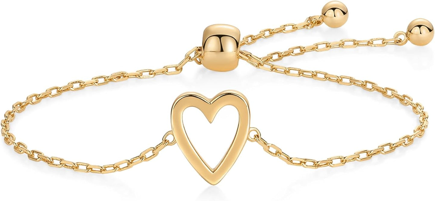 ZEVORA Radiant Heart Bracelets – Handmade Gold Heart Jewelry