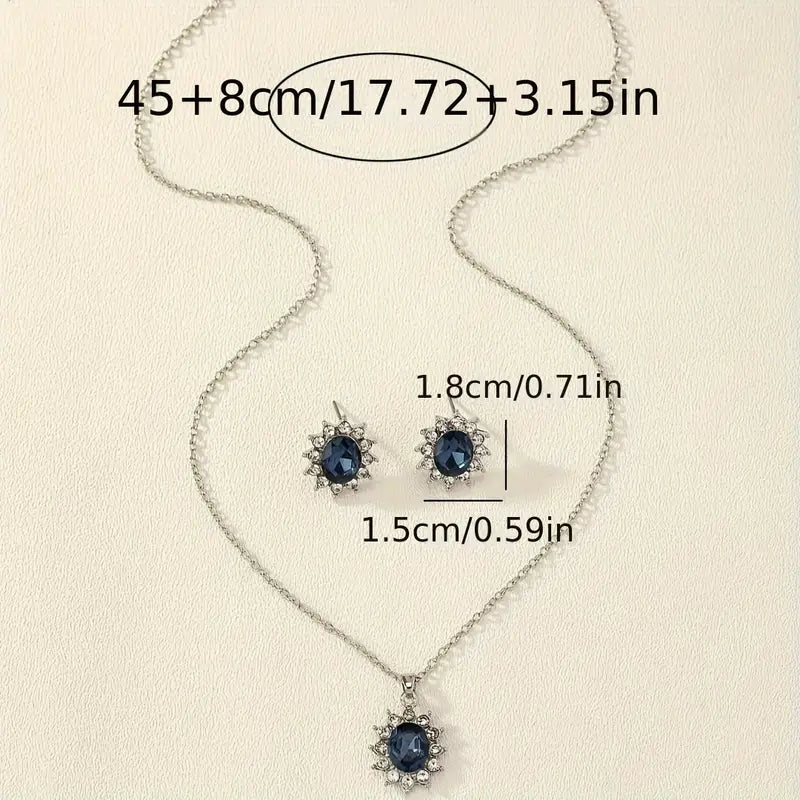 ZEVORA Katya Azuryn Jewelry Set – White Gold