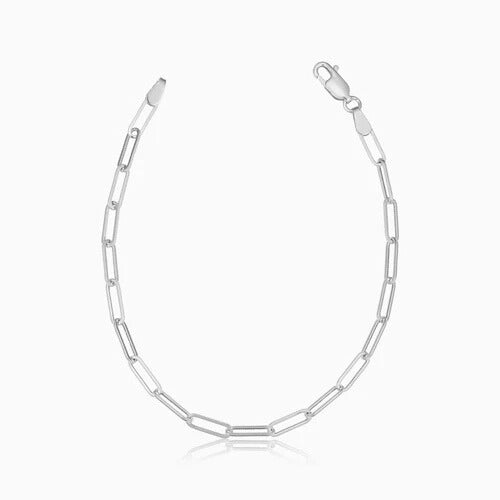 ZEVORA Venice Link Bracelet – Handmade White Gold Chain Jewelry