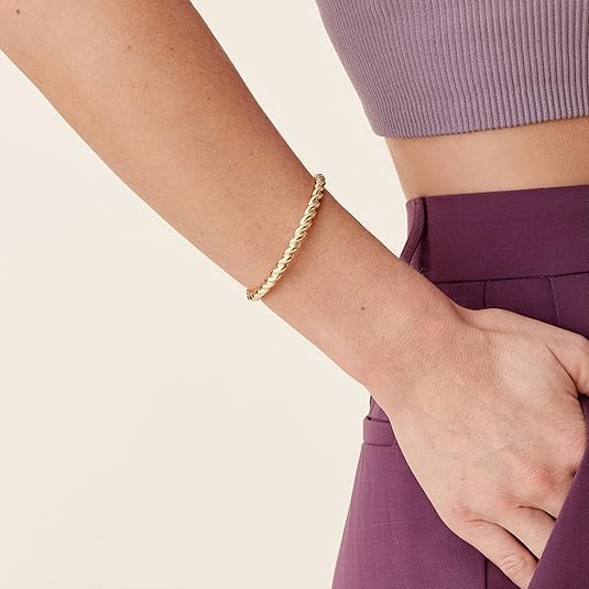 ZEVORA Twisted Bracelet – Handmade Gold Jewelry