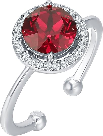 ZEVORA Crimson Glow Promise Ruby Ring – Handmade White Gold & Ruby Jewelry