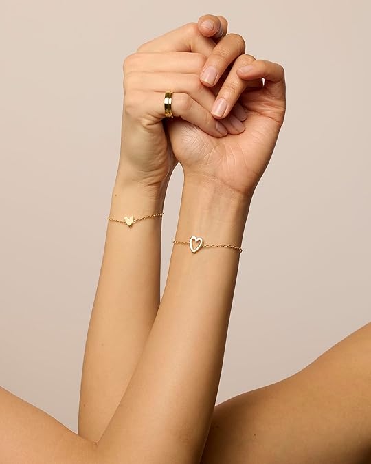 ZEVORA Radiant Heart Bracelets – Handmade Gold Heart Jewelry