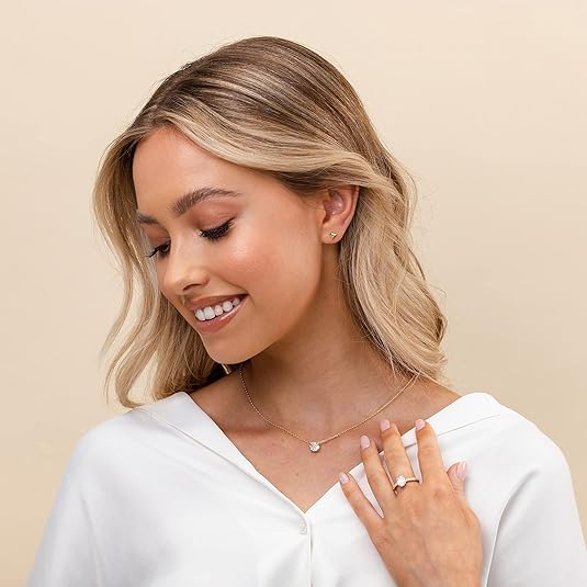 ZEVORA Aurora Crystal Necklace – Gold