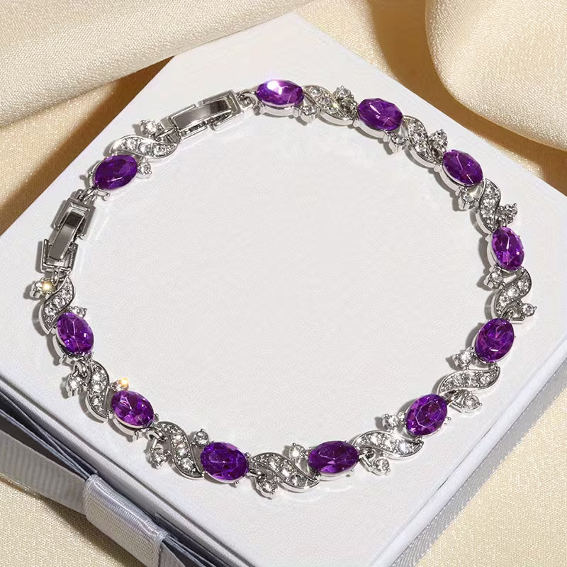 ZEVORA Giada Valethyst Bracelet – White Gold