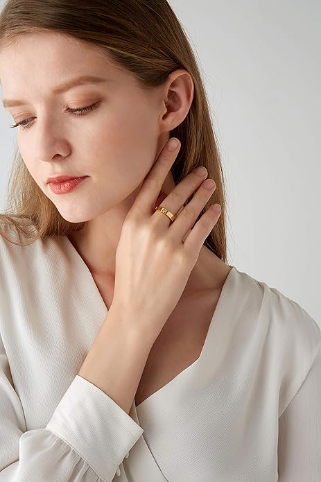 ZEVORA Promise Band Ring – Handmade Gold Promise Band Jewelry
