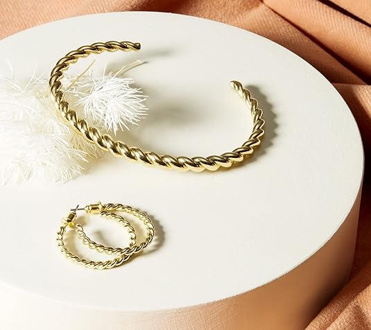 ZEVORA Twisted Bracelet – Handmade Gold Jewelry
