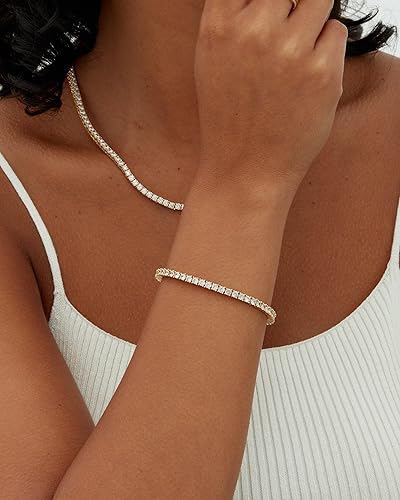 ZEVORA Moissanite Tennis Bracelet – Handmade Gold & Moissanite Jewelry