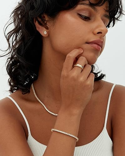 ZEVORA Moissanite Tennis Bracelet – Handmade Gold & Moissanite Jewelry