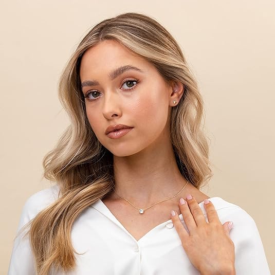 ZEVORA Aurora Crystal Necklace – Gold