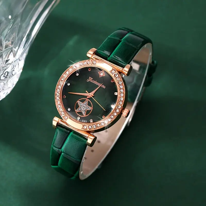 ZEVORA Verdantra Timecourt Gold Jewelry Set – Handmade & Hypoallergenic