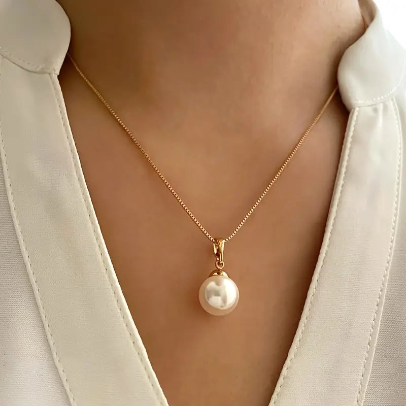 ZEVORA Golden Grace Pearl Jewelry Set – Gold