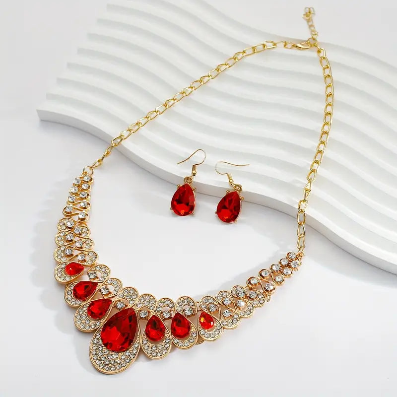 ZEVORA Maevina Crimselle 18K Gold Jewelry Set – Handmade & Hypoallergenic