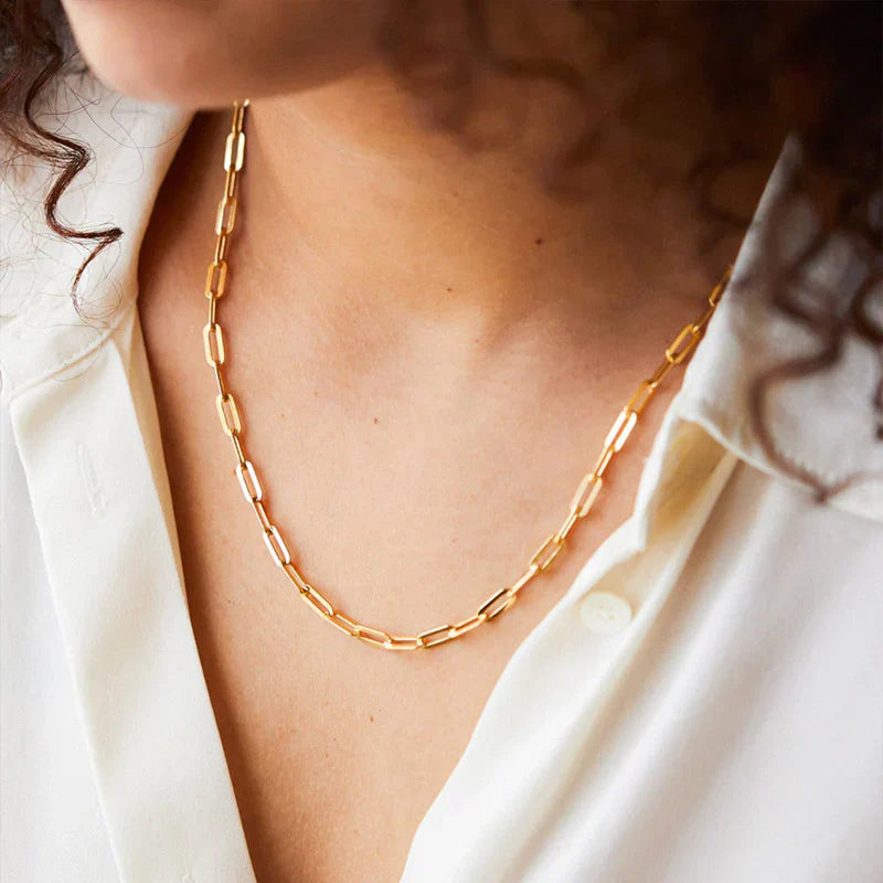 ZEVORA Archen Elegant Chain Necklace – Gold
