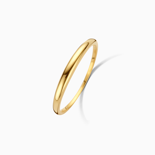 ZEVORA Slim Dome Ring – Gold