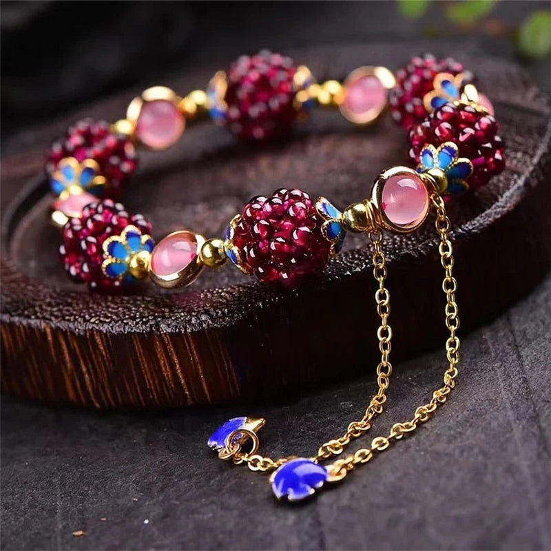 ZEVORA Gemberry Grove Bracelet – Handmade Gold & Gemstone Jewelry