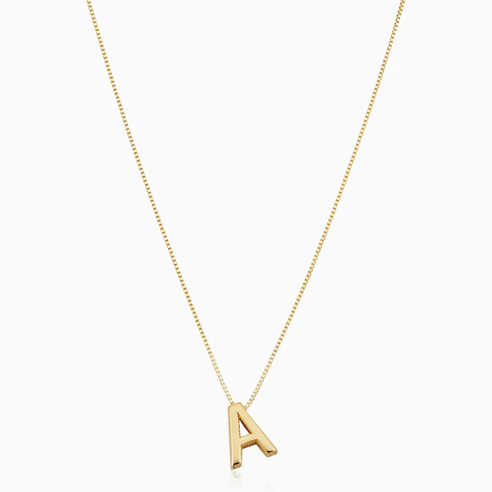 ZEVORA Love Letter Initial Necklace – Gold