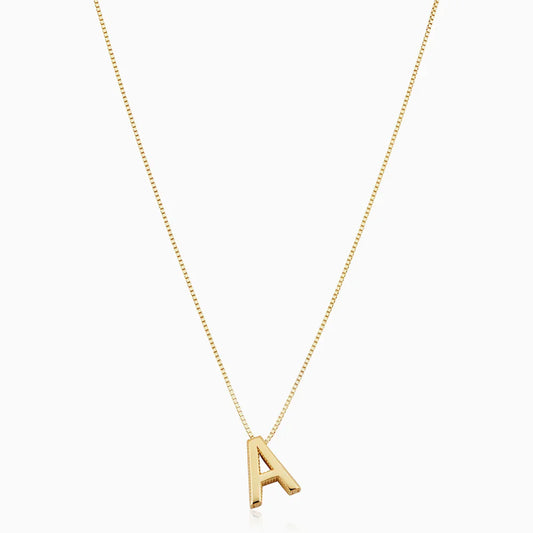 ZEVORA Love Letter Initial Necklace – Gold