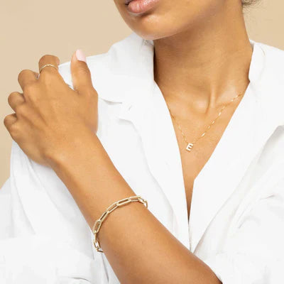 ZEVORA Love Letter Initial Necklace – Gold