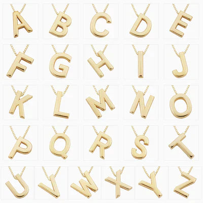 ZEVORA Love Letter Initial Necklace – Gold