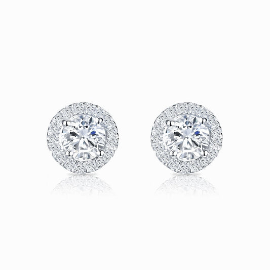 ZEVORA Belle Dame Earrings – White Gold French-Inspired Elegant Drop Earrings