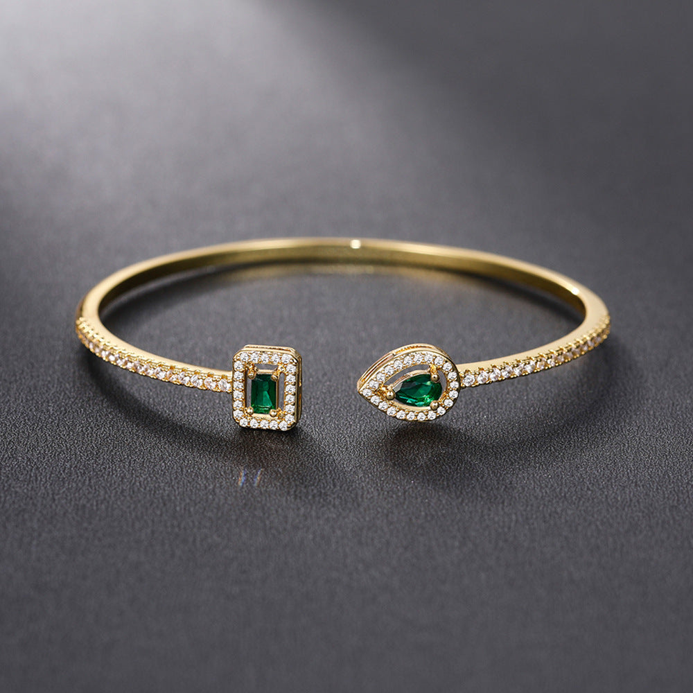 ZEVORA Verdeira Caruso Bracelet – Handmade Gold & Emerald Jewelry